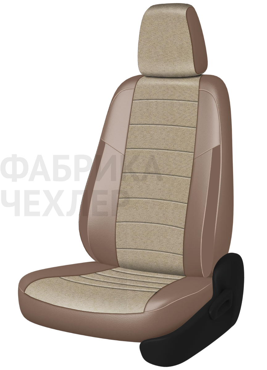 Авточехлы на SKODA ROOMSTER I   2006-2015   5J минивен Второй ряд три кресла-трансформеры, 5 подголовников (БЖАКП)