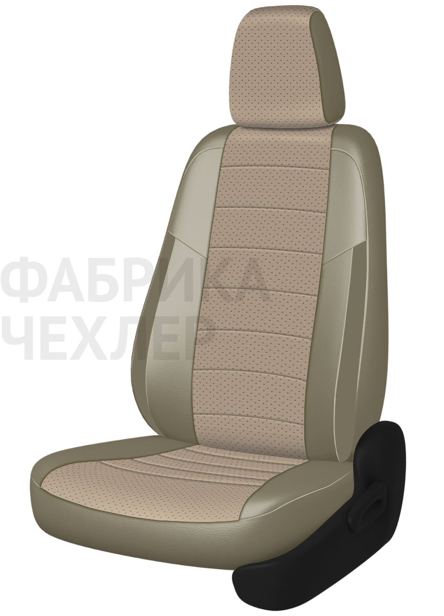 Авточехлы на SKODA SUPERB III  2015-н.в.  B8 седан Задняя спин. 40/60+подлок.(молния), сид. единое, 5 подгол.,2 надкрыльника , во всех сидениях подкол (БЖППЛ)