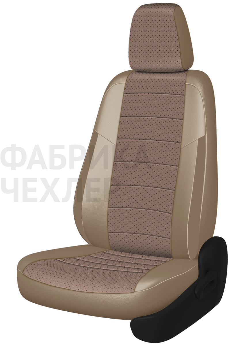 Авточехлы на SKODA SUPERB II  2008-2015  B6 седан Active, Ambition.  Задняя спин. 40/60, сид. единое, зад подлок., 5 подгол. +2 надкрыльника (КППБЖ)