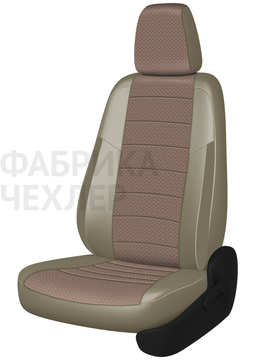 Авточехлы на SKODA SUPERB II  2008-2015  B6 седан Active, Ambition.  Задняя спин. 40/60, сид. единое, зад подлок., 5 подгол. +2 надкрыльника (КПППЛ)