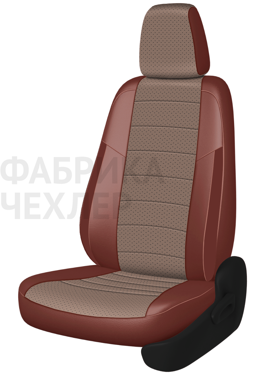 Авточехлы на SKODA SUPERB II  2008-2015  B6 седан Active, Ambition.  Задняя спин. 40/60, сид. единое, зад подлок., 5 подгол. +2 надкрыльника (КПППР)