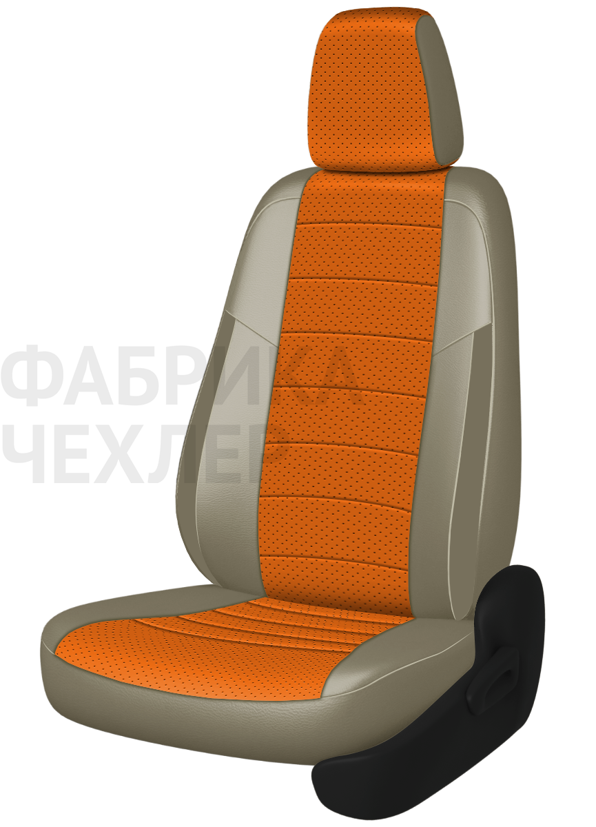 Авточехлы на SKODA SUPERB II  2008-2015  B6 седан Active, Ambition.  Задняя спин. 40/60, сид. единое, зад подлок., 5 подгол. +2 надкрыльника (ОЖППЛ)