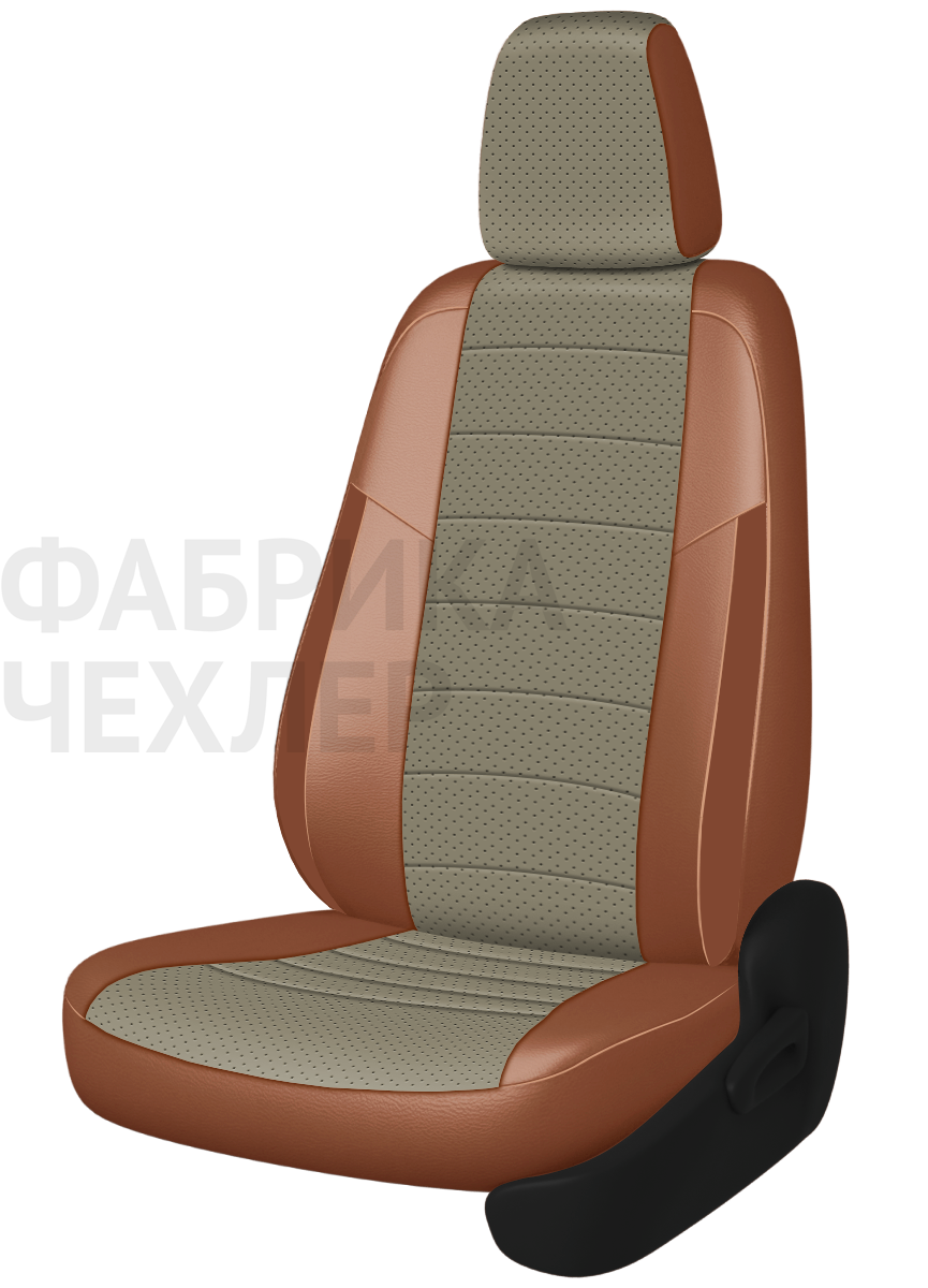 Авточехлы на SKODA SUPERB III  2015-н.в.  B8 седан Задняя спин. 40/60+подлок.(молния), сид. единое, 5 подгол.,2 надкрыльника , во всех сидениях подкол (ПЛПФС)