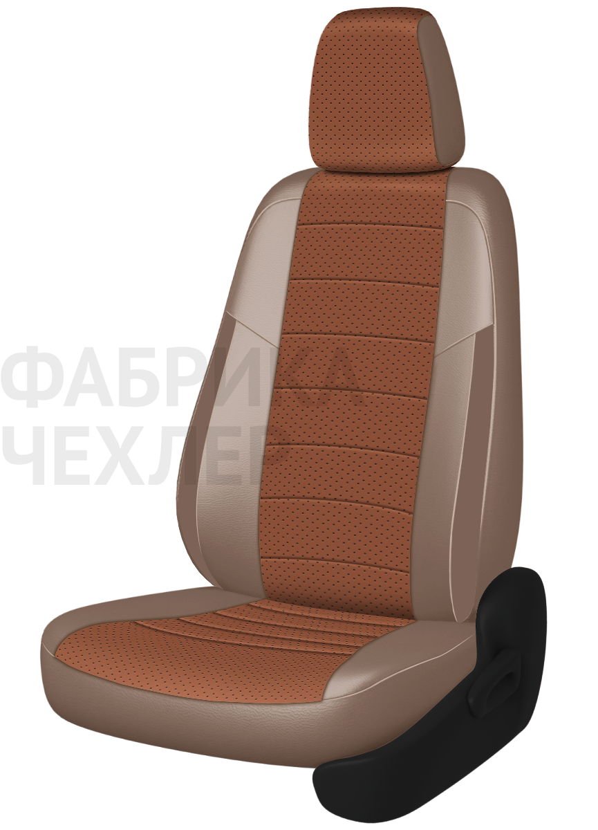 Авточехлы на SKODA SUPERB II  2008-2015  B6 седан Active, Ambition.  Задняя спин. 40/60, сид. единое, зад подлок., 5 подгол. +2 надкрыльника (ФСПКП)