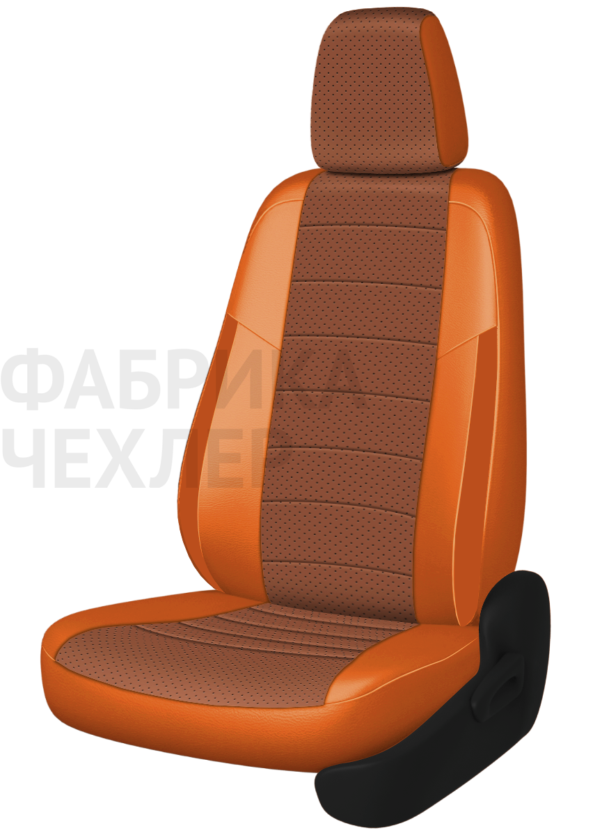 Авточехлы на SKODA SUPERB II  2008-2015  B6 седан Active, Ambition.  Задняя спин. 40/60, сид. единое, зад подлок., 5 подгол. +2 надкрыльника (ФСПОЖ)