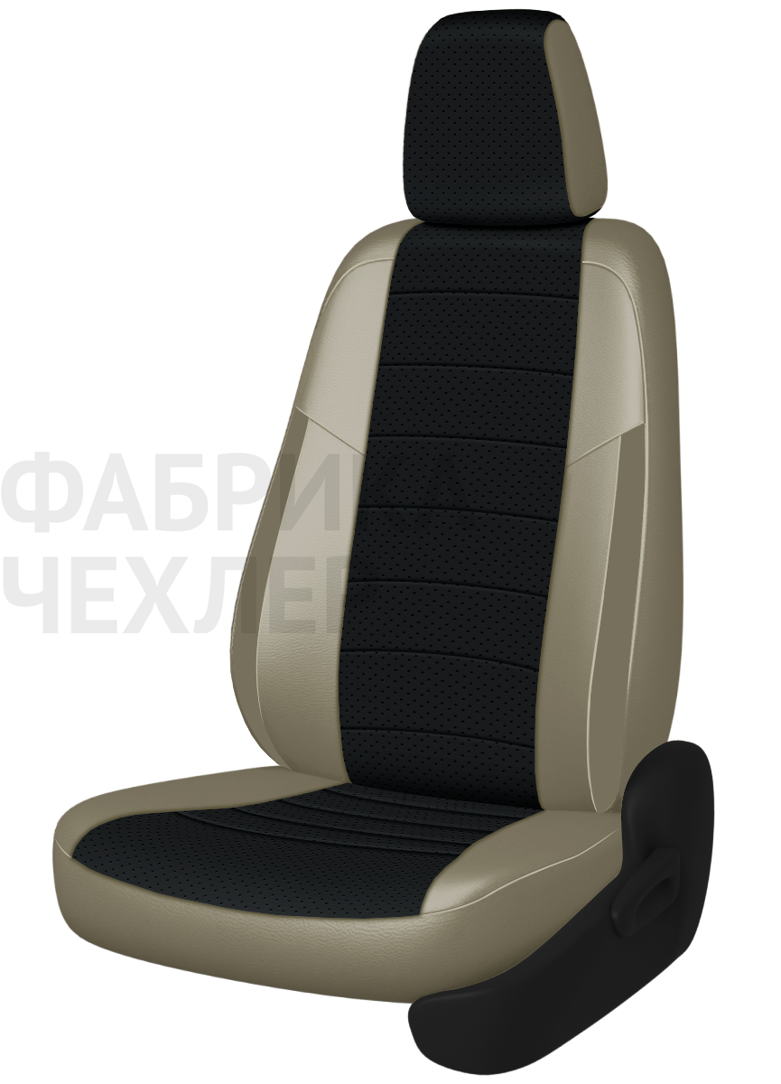 Авточехлы на SKODA SUPERB II  2008-2015  B6 седан Active, Ambition.  Задняя спин. 40/60, сид. единое, зад подлок., 5 подгол. +2 надкрыльника (ЧРППЛ)