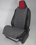 Накидка на сиденье автомобиля из алькантары,Chehler, комплект, 2 шт., т.серая
